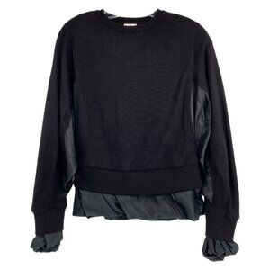 Noir Kei Ninomiya Black Knit Bubble Hem Blouse | Women’s Size S